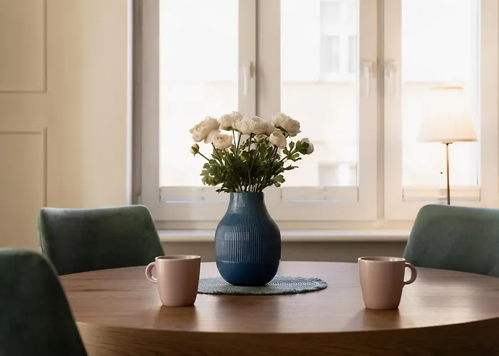 Sanhaus Apartments - Apartament SANTORINI - dwie sypialnie, dwie łazienki, klimatyzacja Sopot